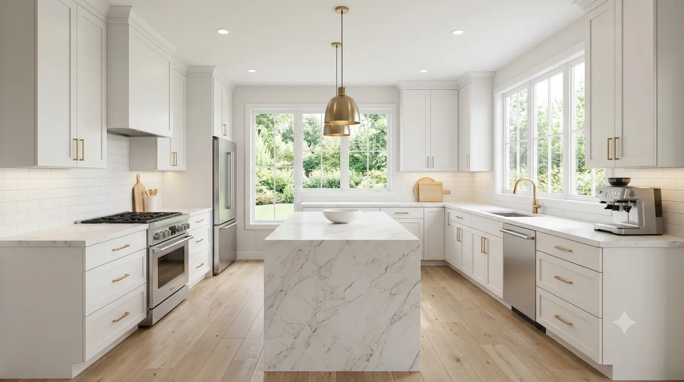 Completed modern kitchen installation